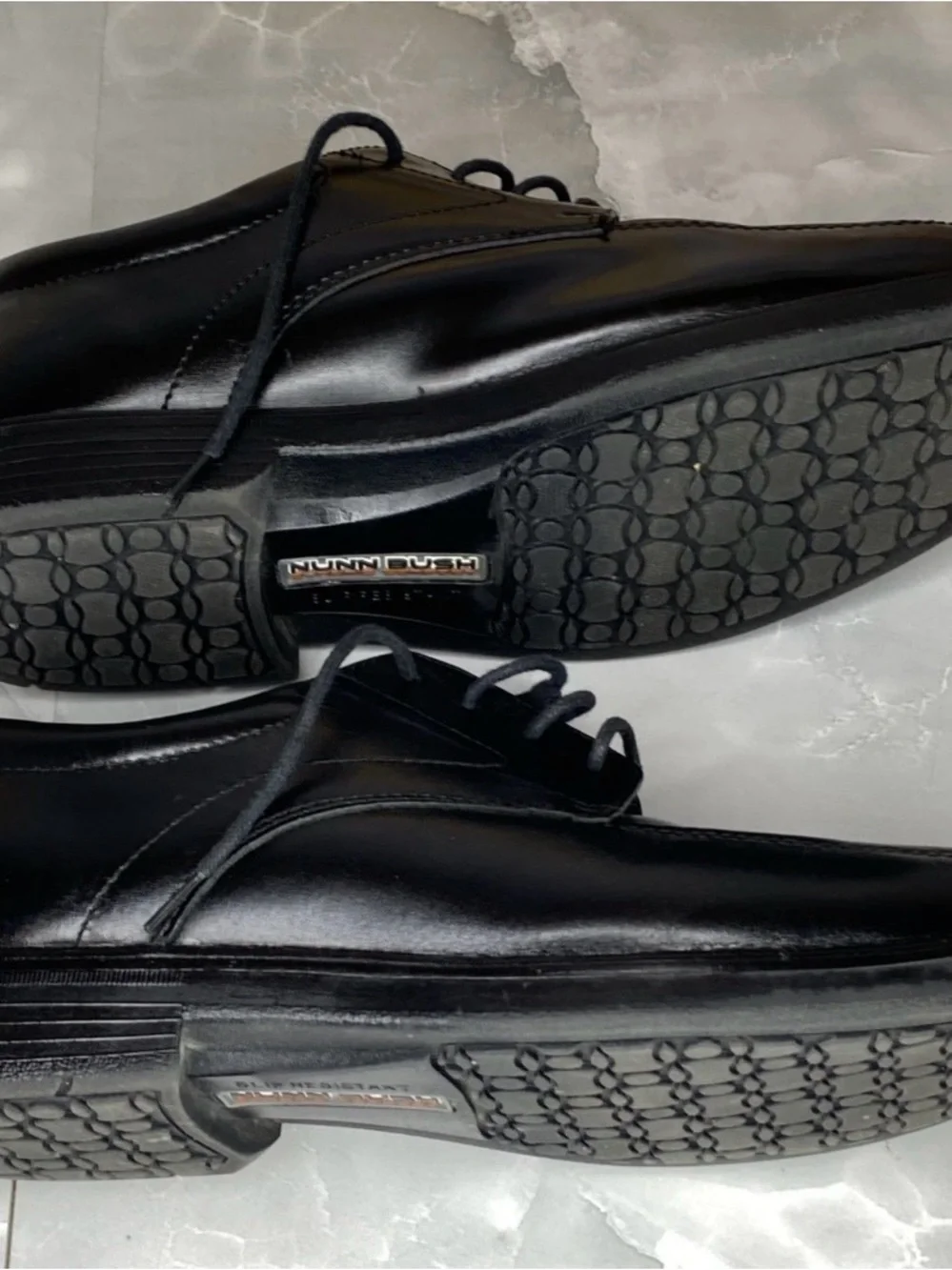 Mens Black Leather NUNN BUSH 84175-001 Lace Dress Oxfords Loafers Shoes Size 8